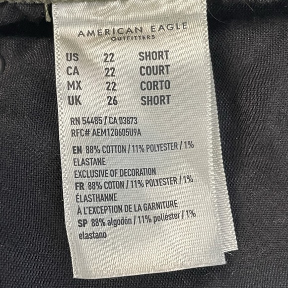 American Eagle Corduroy Pants Size 22 Short Super Stretch Hi-Rise Boot Cut Green - Picture 10 of 12